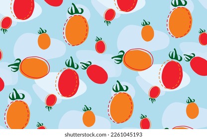 Tomatoes seamless pattern.Use for fashion, package design, business display, fabric