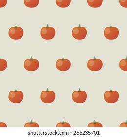 Tomatoes seamless pattern. Healthy food. Series of vector illustrations