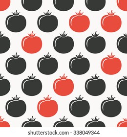 tomatoes seamless pattern. vector illustration - eps 8