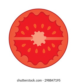 tomatoes sliced in half