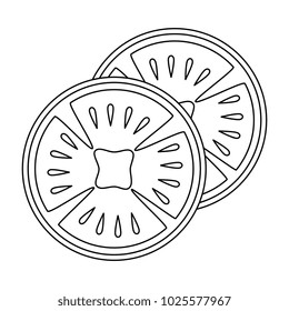 tomatoes sliceds isolated icon