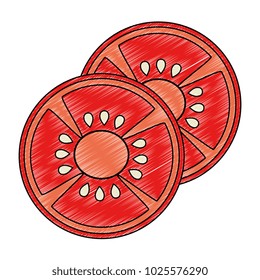 tomatoes slices isolated icon