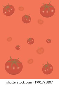 Tomatoes template background for poster, advertising, banner. Vector illustration design.
