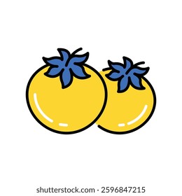 Tomatoes vector filled outline icon. EPS 10 file