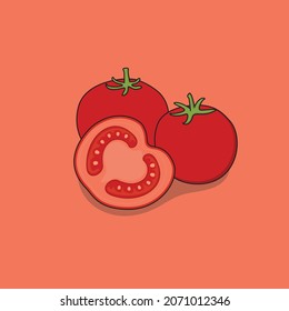 tomatoes vector illustration icon for cooking eps 10