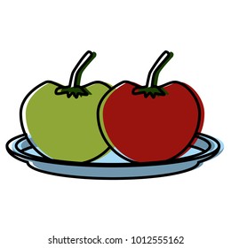 Tomatos vegetables dish