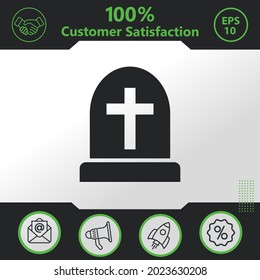 Tomb, death, grave vector icon graphic elements for your work - Modern design