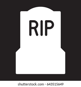 Tomb, headstone icon, vector illustration