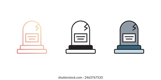 Tomb icon design with white background stock illustration