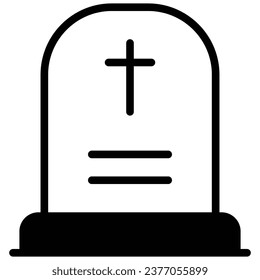 Tomb icon with white background vector stock illustration