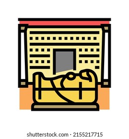 tomb pharaoh color icon vector. tomb pharaoh sign. isolated symbol illustration