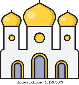 tomb vector flat color icon 