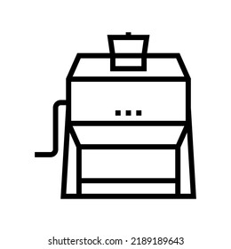 tombola drum line icon vector. tombola drum sign. isolated contour symbol black illustration