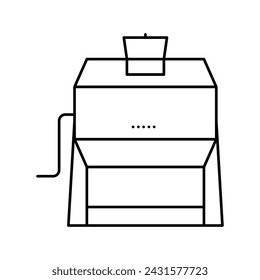tombola drum line icon vector. tombola drum sign. isolated contour symbol black illustration