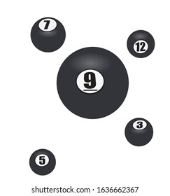 Tombola or lotto balls. vector illustration