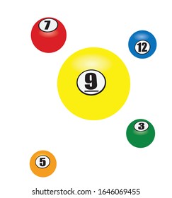 Tombola or lotto balls. vector illustration