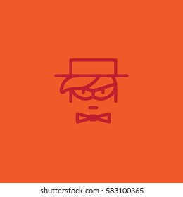 Tomboy  vector logo in a modern line style