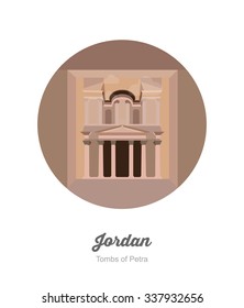 Tombs of Petra in Jordan