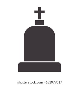 tombstone with cross and religion funeral