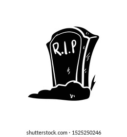 Tombstone Doodle Icon Vector Hand Drawing Stock Vector (Royalty Free ...