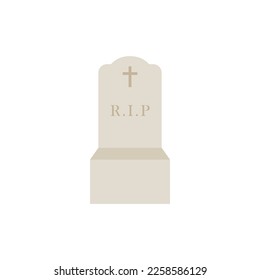 tombstone flat design vector illustration. grave and graveyard symbol. gravestone vector