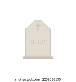 tombstone flat design vector illustration. grave and graveyard symbol. gravestone vector
