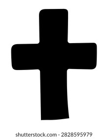 Tombstone, gravestone, headstone, stone cross illustration isolated. Graveyard, burial, cemetery, death, Halloween landscape, scene clip art, design element. Hand drawn vector
