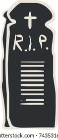 Tombstone Halloween sticker vintage decoration