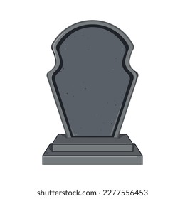 tombstone headstone cartoon. tombstone headstone sign. isolated symbol vector illustration