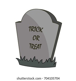 Tombstone icon in cartoon style for web, print and creative design