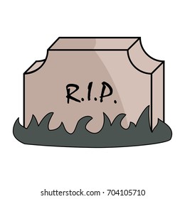 Tombstone icon in cartoon style for web, print and creative design