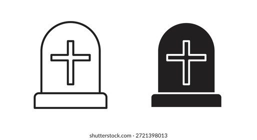 Tombstone Icon Concept Set. Einfache Symbolsammlung