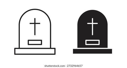 Tombstone-Symbol, Vektorgrafik. Logo-Symboldesigns