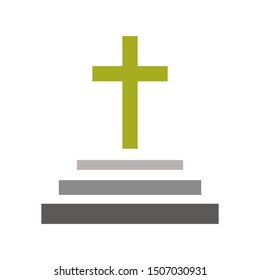 tombstone icon design, death symbol vector design.