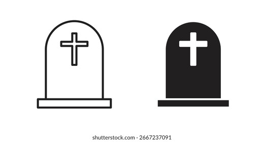 Elementos de iconos de lápida.
