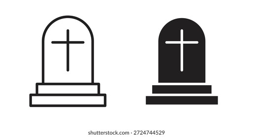 Icono de la lápida. cartel plano lleno para el concepto móvil y el Diseño web