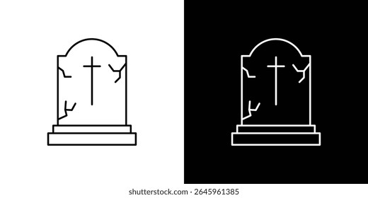 Tombstone icon Flat style logo vector. perfect for UI designs