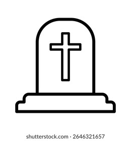 Tombstone icon free vector design illustration simple