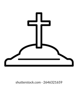 Tombstone icon free vector design illustration simple