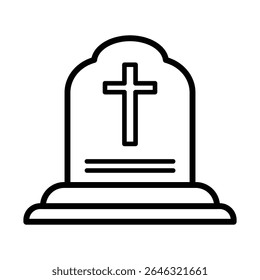 Tombstone icon free vector design illustration simple