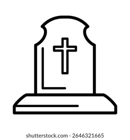 Tombstone icon free vector design illustration simple