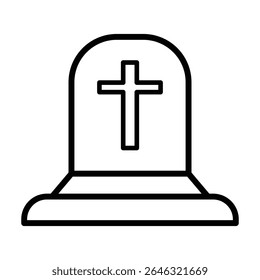 Tombstone icon free vector design illustration simple