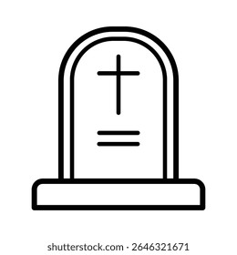 Tombstone icon free vector design illustration simple