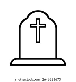 Tombstone icon free vector design illustration simple