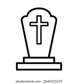 Tombstone icon free vector design illustration simple