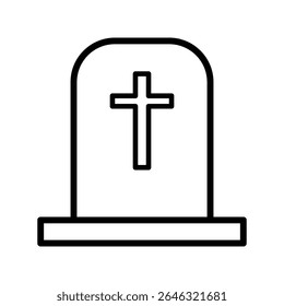 Tombstone icon free vector design illustration simple