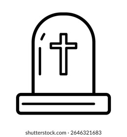 Tombstone icon free vector design illustration simple