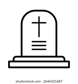 Tombstone icon free vector design illustration simple