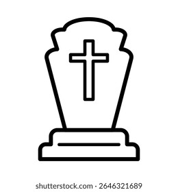 Tombstone icon free vector design illustration simple