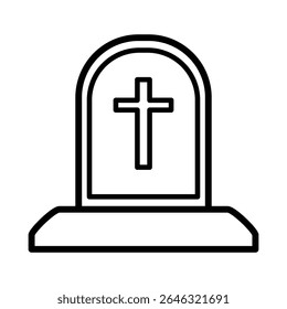 Tombstone icon free vector design illustration simple